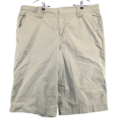 Pantalones Cortos Venezia Mujer Verde Talla 22 Bolsillos Cinturón Trabillas Algodón Foto 1 de 4