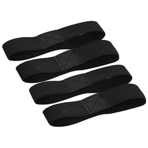Black Detachable Elastic Shoe Straps 4pcs - Anti-Loose Access.