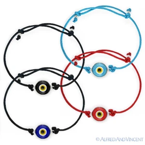 Dije de Mal de Ojo Pulsera de Plata Esterlina Nazar Turco Griego Mati Hamsa Cabalá - Imagen 1 de 5