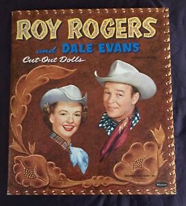 ROY ROGER AND DALE EVANS  CUT-OUT DOLLS  UNCUT UNPUNCHED  1954  WHITMAN