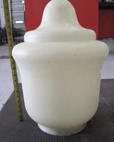 Vintage Single Municipal Street Light Pole Globe 20” Tall 16” Diameter Cover