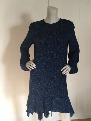 Vestido Pañuelo Estampado Lustre Thomas Wylde en Azul Talla L Foto 1 de 4