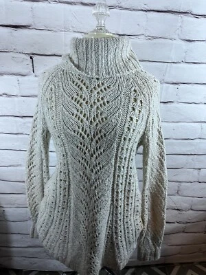 Suéter tejido manga larga cuello capucha beige para mujer talla S/P Sleeping On Snow Foto 1 de 4