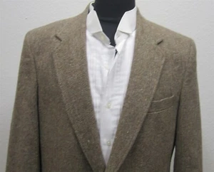 40R Haggar Brown Wool Sport Coat w/Brown Suede Elbow Pads #2186 - Picture 1 of 6