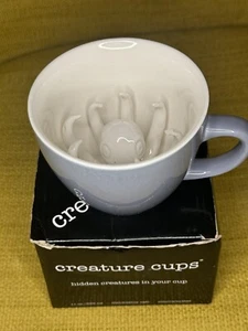 Creature Cups Coffee Cup with Figural Octopus Inside - Blue & White-New In Box - Picture 1 of 12