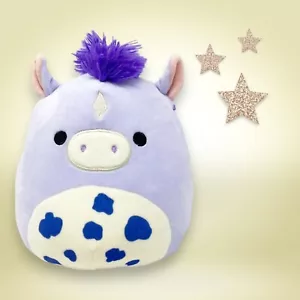 NEW Squishmallows Kellytoy 8" Meadow the Purple Horse Plush Toy with Tags - Picture 1 of 9