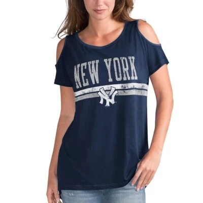 G-III 4 HER New York Yankees Women's Cold Shoulder Scoopneck Tee - New With Tags!