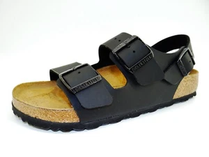 Birkenstock Milano nero black sandali sandali scarpe donna Birko Flor 38 - Foto 1 di 11