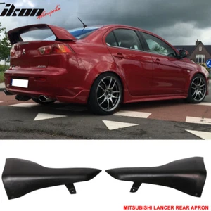 Fits 08-15 Mitsubishi Lancer Rear Bumper Lip Aprons 2PC Unpainted - PU - Picture 1 of 8
