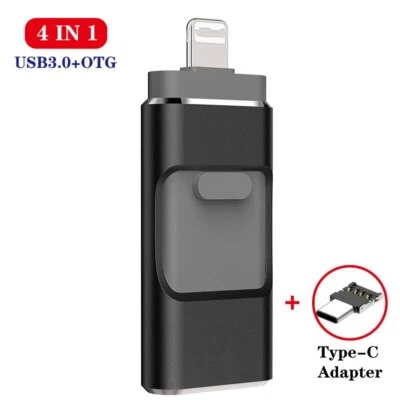 MARKENLOS 4in1 USB3.0 Flash Drive Foto Speicher Stick OTG für iPhone Android Typ C 2TB 1TB