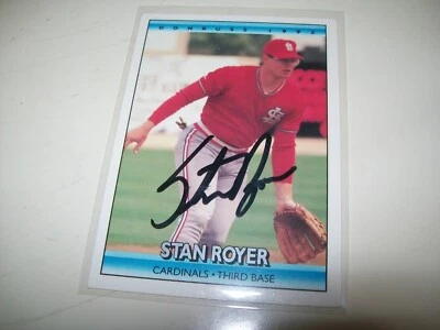 1992 DONRUSS STAN ROYER AUTOGRAPH SIGNED AUTO #602 ST. LOUIS CARDINALS - Image 1 of 2