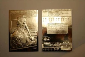 Tarjeta de oro Ken Griffey Jr 1997 Fleer 23KT esculpida 1989 novato serie #'d casi nueva-como nueva - Imagen 1 de 1