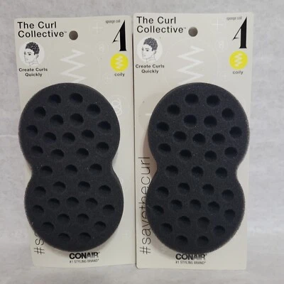Conair Curl Collective Curl 4 Coily Sponge 2 Packages New - Image 1 of 4