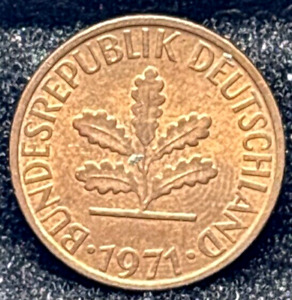 New Listing1971 F One Pfennig - German Coin.