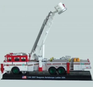 Seagrave Aerialscope Ladder 2007 American Heavy Fire Truck Diecast Amercom 1:64