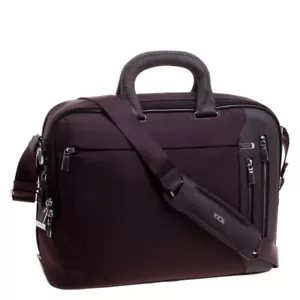 TUMI Arrive Narita Slim Nylon/Leder Laptop Aktentasche Tasche Maroon - Bild 1 von 8