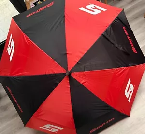 Genuine Snap-On Tools Red Golf Umbrella - Carbon Fibre Shaft - Snap On - Foto 1 di 6