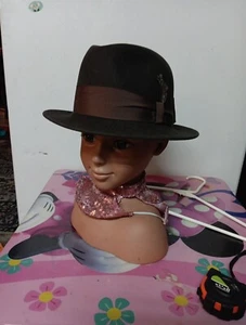 Vintage Beaver Brand 5X Bever Fedora Brown! RARE NICE LID! Cowboy Ish 6 3/4? - Picture 1 of 21