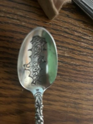 Colher lembrança prata esterlina New York 5,5" marcada PAT. 1892 - Imagem 1 de 4