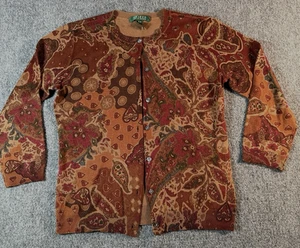 Cardigan Lauren Ralph Lauren taglia M stampa floreale in misto seta-cotone - Foto 1 di 7