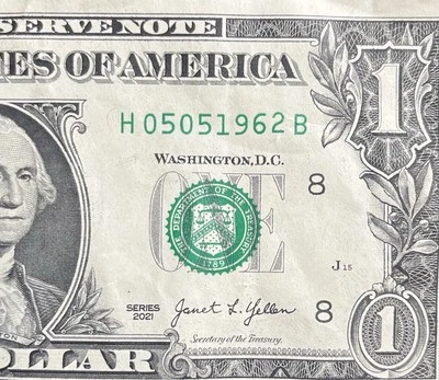 May 5, 1962  (H 05051962 B) BIRTHDAY Note $1 One Dollar Bill!! Cinco de Mayo  - Image 1 of 3