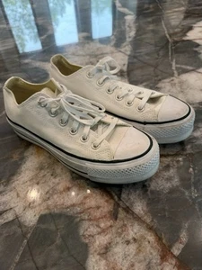 Converse All- Stars Women White Platform Size 7 c3 - Picture 1 of 7