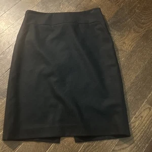 Falda forrada de mezcla de lana Banana Republic para mujer talla 4 elástica negra línea A cremallera trasera - Imagen 1 de 4
