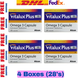 4 scatole Vitalux Plus Omega-3 capsule multivitaminico/multiminerale anni 28 NUOVE - Foto 1 di 14