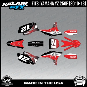 Graphics Kit for YAMAHA YZ250F (2010-2013) VENDETTA - Red - Picture 1 of 4