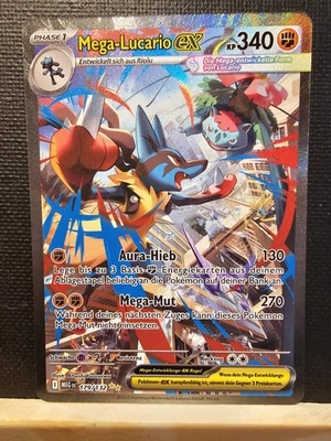 Pokemon MEG Mega-Lucario Ex 179/132 Mega Entwicklung Boosterfrisch Deutsch - Bild 1 von 4