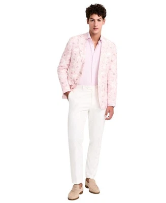 Tallia Mens Slim fit Sport Coat Blazer 40 S Pink - Image 1 of 3