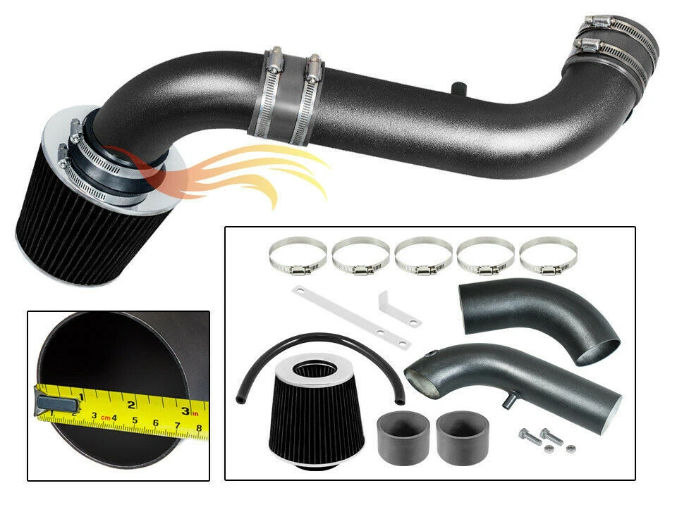 Kit de entrada de ar RW GREY Ram +filtro para 03-10 Dodge Dakota 3.7L V6/4.7L V8 - Imagem 1 de 1