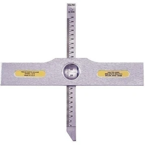 Haltec N-1410 Tread Depth Gauge, Aluminum, 7 in. L - Picture 1 of 1