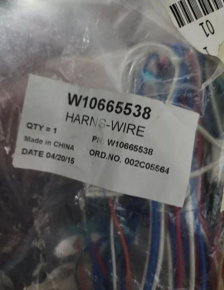 W10665538 GENUINE OEM WHIRLPOOL Harness Wire -----(B18) - Image 1 of 1
