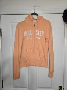 Y2K Hollister Women's Orange Pastel Full Zip Spell Out Jacket Size Medium 2299-3 - Picture 1 of 13