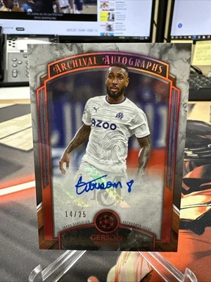 2022-23 Topps Uefa Champions League Museum Gerson Ruby Auto 14/25 - Image 1 of 2