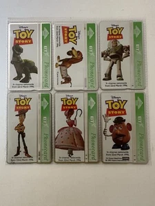 Vintage Disney TOY STORY Phone Cards. Complete set of 6 BT Movie Promo 1996. - Picture 1 of 2