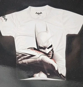 Batman Arkham City AOP White Short Sleeve L Video Game Promo T Shirt New In Box - Picture 1 of 4