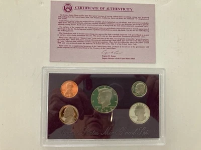 1992-S US Mint Proof Set 5 Coin Set OGP COA Original Government Packaging - Image 1 of 4