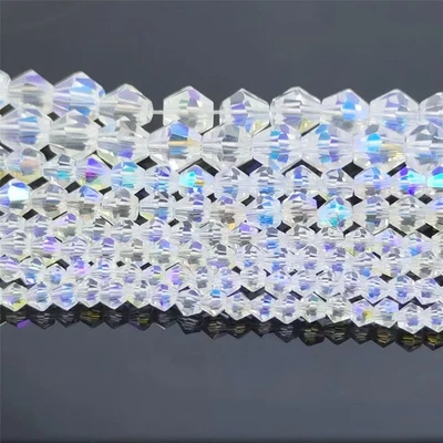 Hot 2/3/4/5/6/8mm Bicone Crystal Glass bead Loose Crafts Beads Jewelry Making - Image 1 of 4