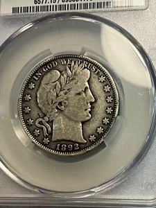 CACG F15 1892 O BARBER HALF DOLLAR VERY SCARCE DATE SUPER PQ - Picture 1 of 3