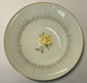 Vintage Sango Dawn Yellow Rose Gold Trim Salad Cereal Bowl 7” EUC (8 Available) - Picture 1 of 4