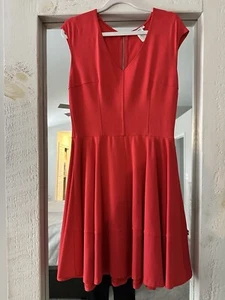 Bar III Dress Women’s Fit And Flare Size Large Red (dillards Dress) - Picture 1 of 10