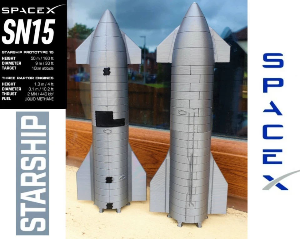 SpaceX Starship SN15 Highly Detailed Model | Plastic Model | UK Seller  - Image 1 of 4