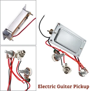 Electric Guitar Pickup Pre-Wired Dual Mini Humbucker Volume Tone Control Kit New - Picture 1 of 11