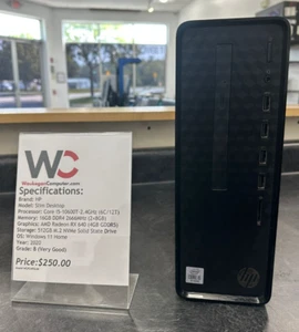 HP Slim Dektop, Core i5 10600T, 16GB DDR4, AMD Radeon RX 640, 512GB SSD, 2020 - Picture 1 of 4