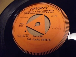 Clarke Sisters Chicago Opus One Rare London American 1958 Split Demo 45 - Picture 1 of 3