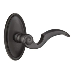 Emtek Napoli Lost Wax Door Lever Privacy Set With #14 Rosette Flat Black Bronze - Picture 1 of 1