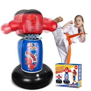 Punching Bag for Kids, 360°Rotating Inflatable Kids Heavy Punching Bags, Free... - Picture 1 of 7