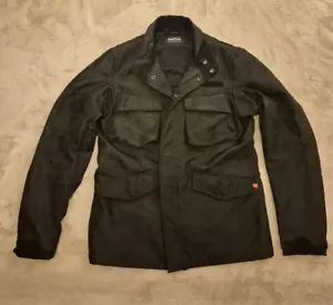 Pando Moto Black Camouflaged Biker Motorcycle Jacket Large Rugged Design - Foto 1 di 13